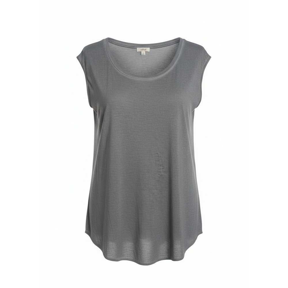 Wilfred Womens Layered Cross Back T Shirt Medium Gray